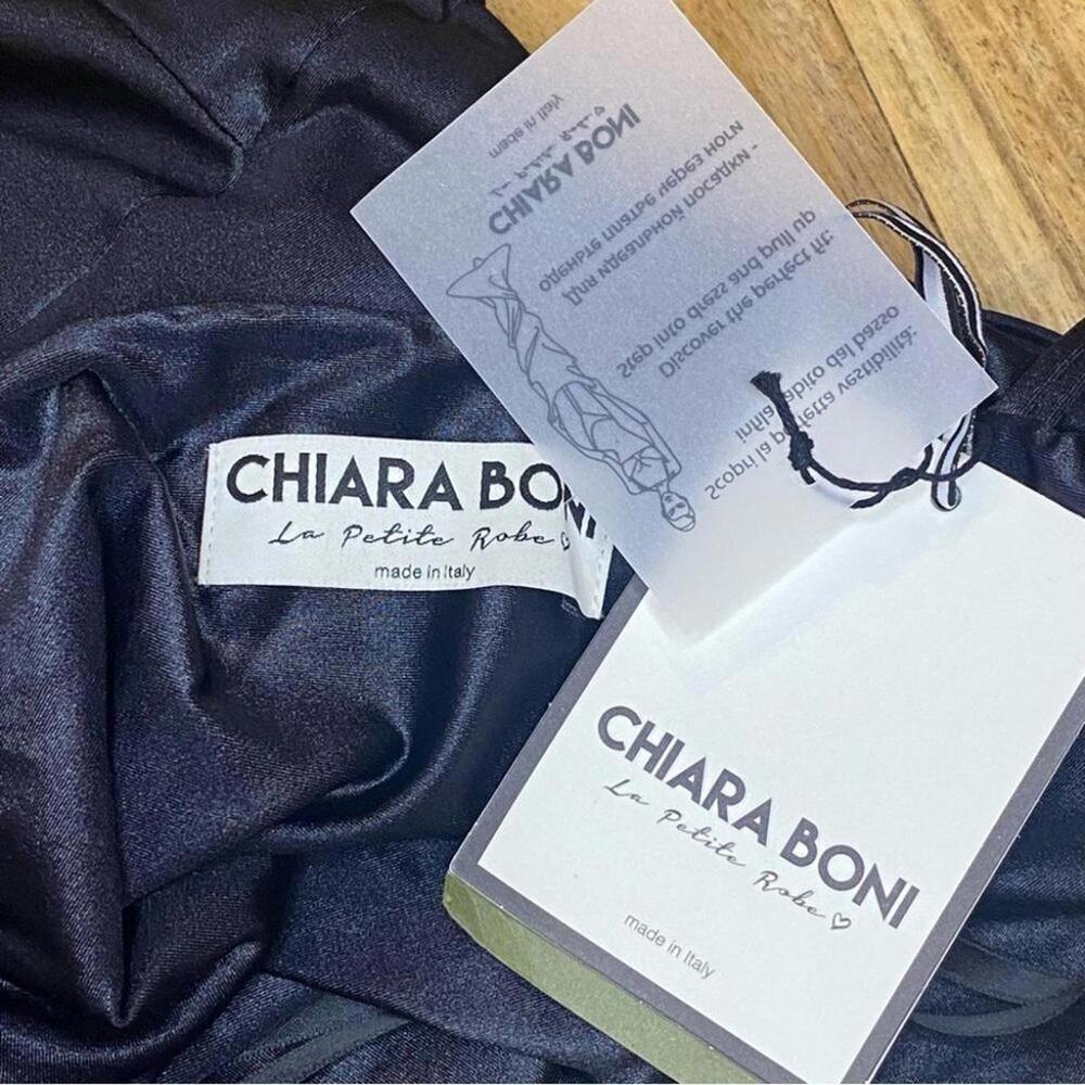 Chiara Boni La Petite Robe Marghetta Ruched Maxi Gown Black Sz US 2 (IT 38) NWT - Picture 9 of 9
